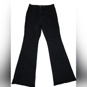 Old Navy High Rise Flare Black Denim Jeans Size 4 Short